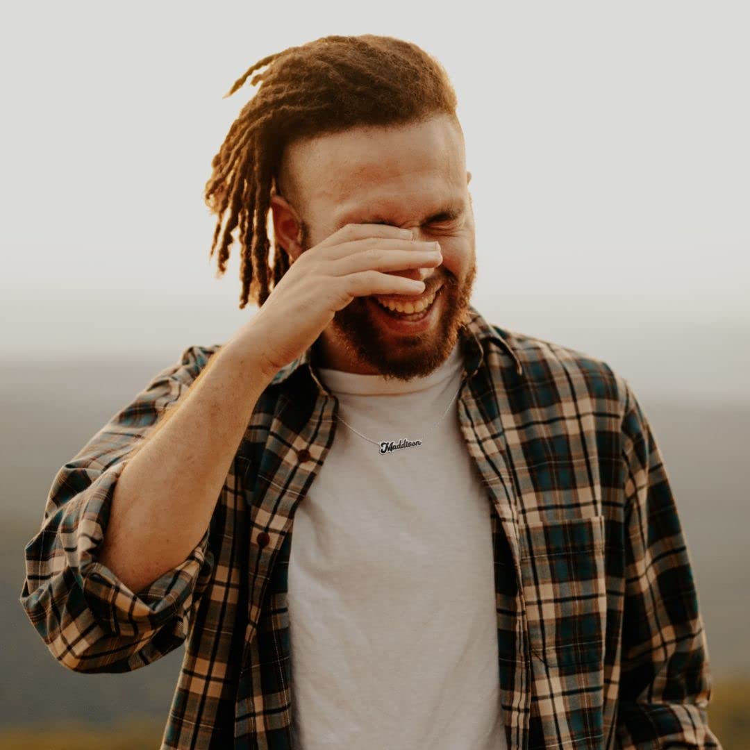 Custom Name Necklace for Women, Personalized Sterling Silver or Gold Pendant, Customized with Any Name or Word