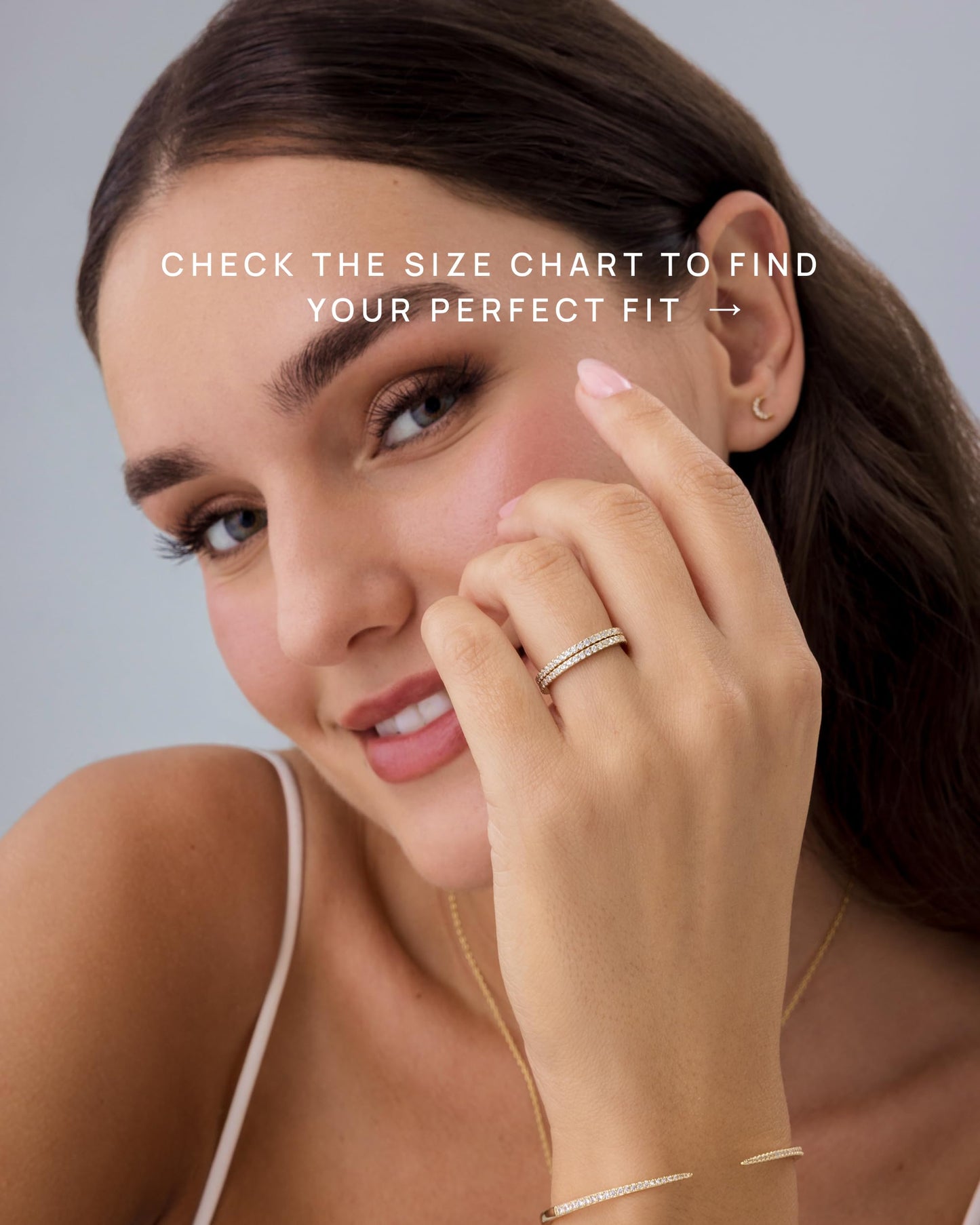 PAVOI 14K Gold Plated 925 Sterling Silver CZ Simulated Diamond Eternity Band, Stackable Dainty Ring for Women