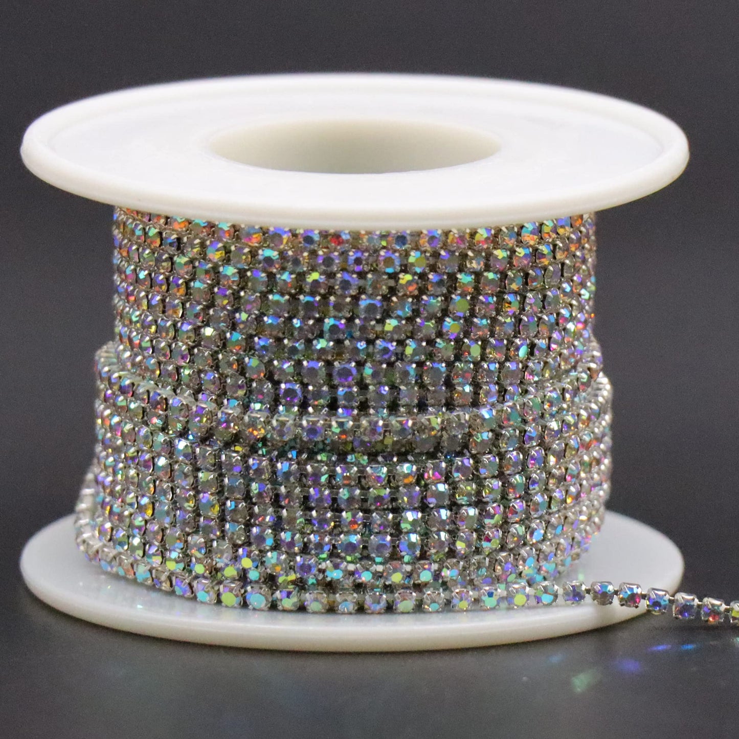 10 Yards 2mm Citrine Yellow Rhinestone Chain Trim Roll for Sewing, Crafts & Decorative Projects