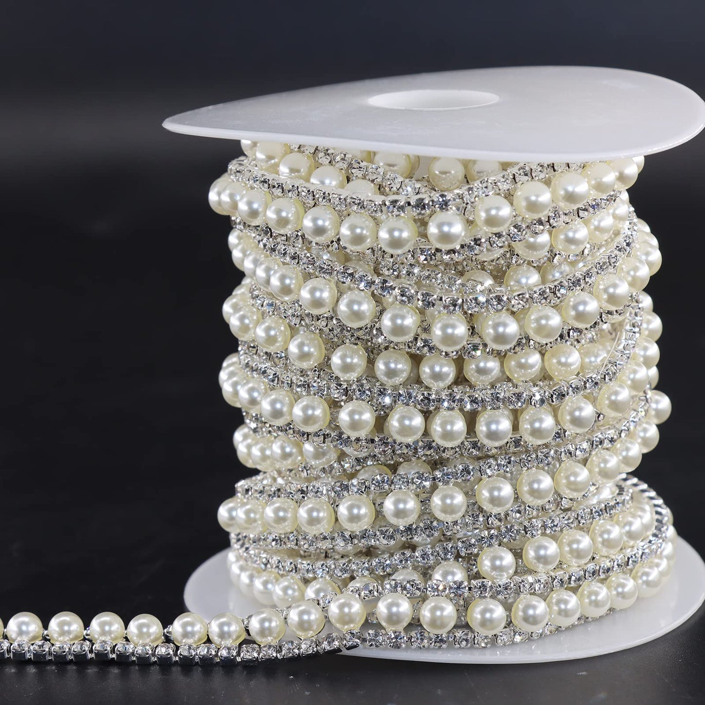 1 Yard x 3cm Gold Rhinestone Beaded Trim Hotfix Ribbon Iron-On Applique for DIY Wedding Dress & Craft Decorations