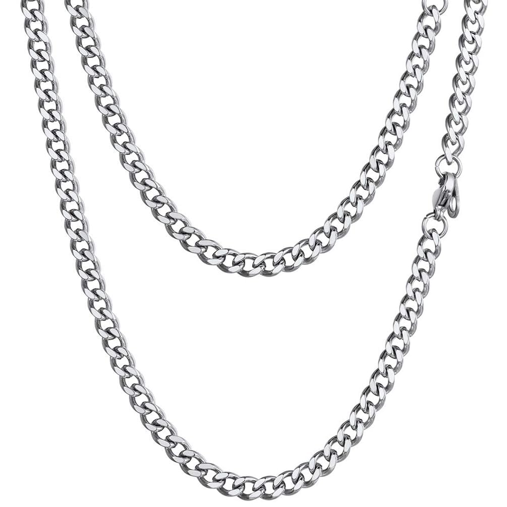 18K Gold Over Sterling Silver 1mm Box Chain Necklace, Italian Made Rose Gold Chain for Women and Men