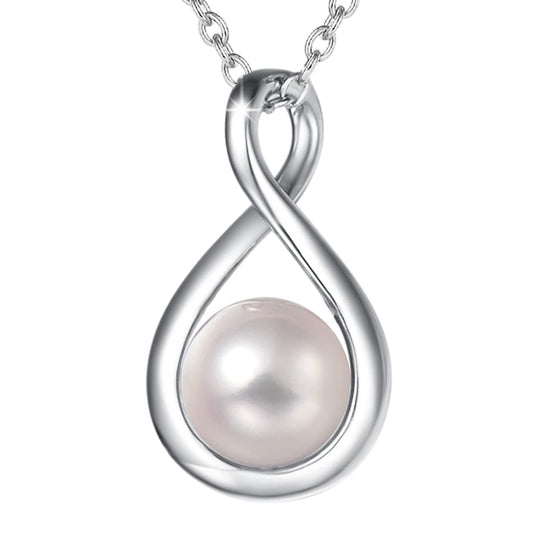 Sterling Silver Birthstone Infinity Pendant Necklace, Dainty 16"+2" Extendable Chain, Jewelry Gift for Women