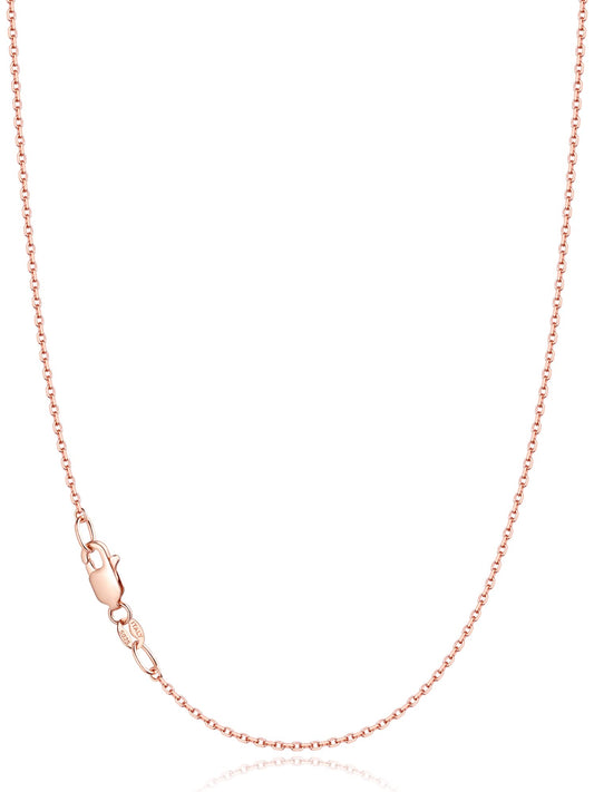 18K Gold Plated 925 Sterling Silver 0.8mm Box Chain Necklace for Women and Girls, Thin Strong Lobster Claw, 16"-24" Adjustable