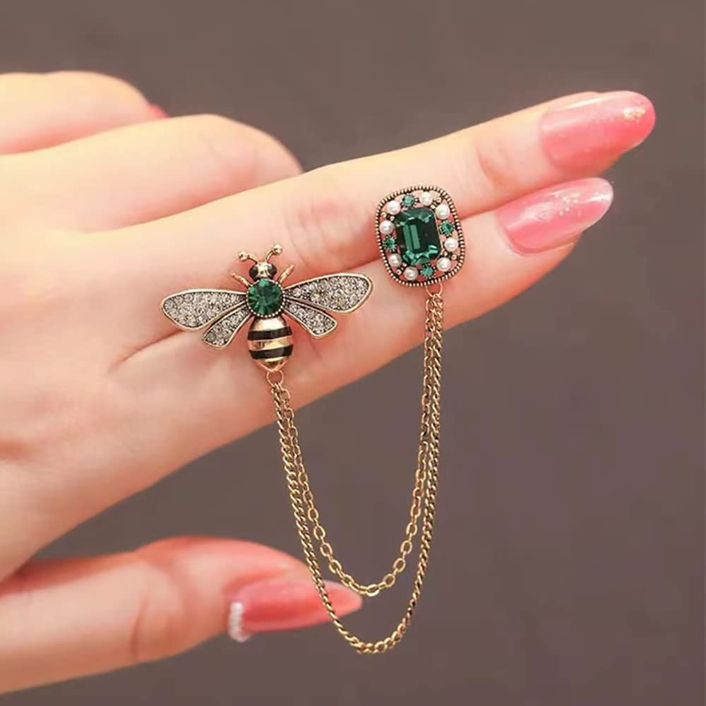 Vintage Purple Rhinestone Crystal Butterfly Brooch Pin for Women & Girls, Elegant Party Insect Accessory