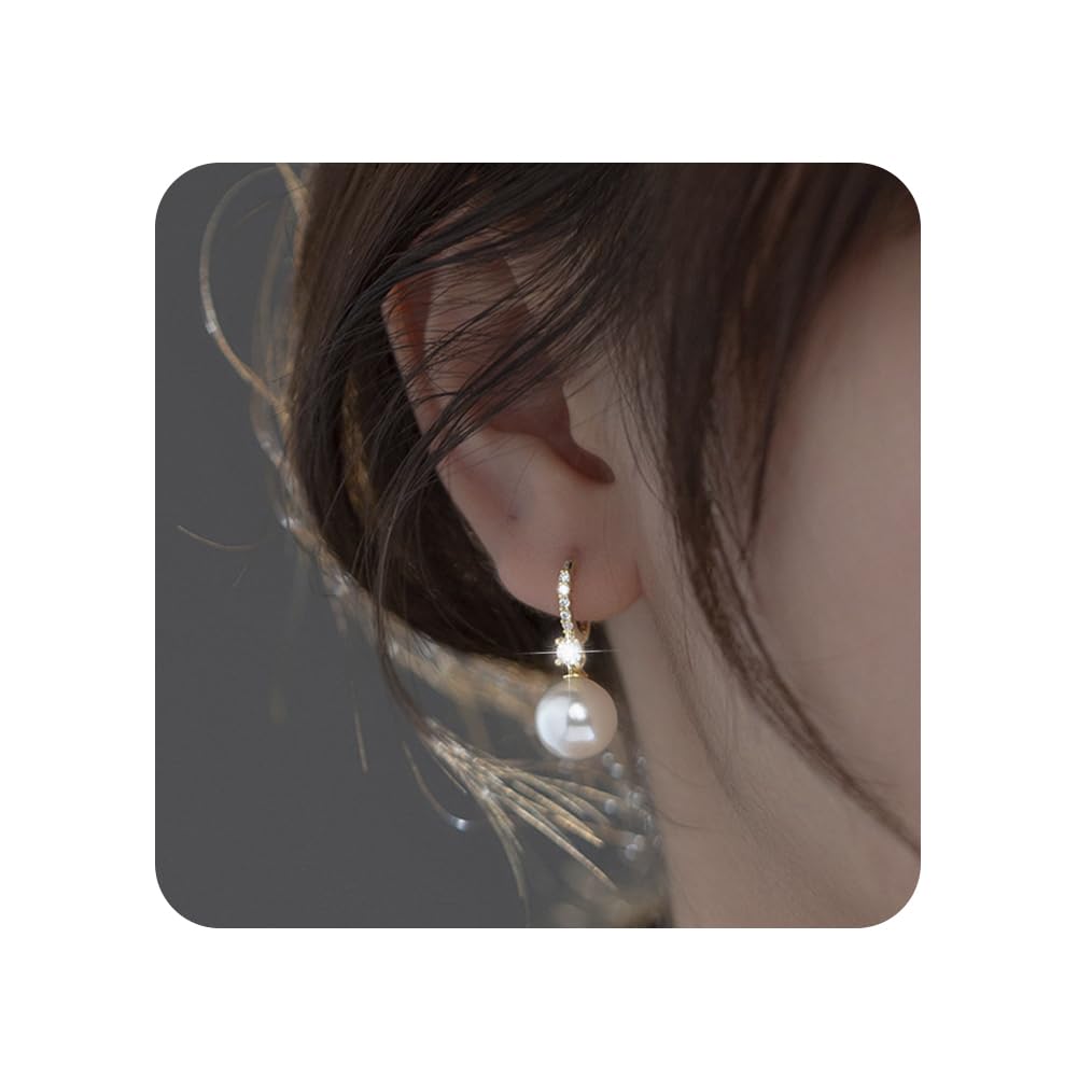EPIRORA Sterling Silver Stud Earrings for Women Men - 3 Pairs 3mm Tiny Ball Stud Earrings Round CZ Earrings Pearl Earrings Set Cartilage Small Tragus Earrings