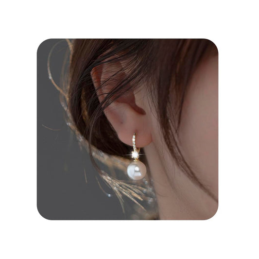 EPIRORA Sterling Silver Stud Earrings for Women Men - 3 Pairs 3mm Tiny Ball Stud Earrings Round CZ Earrings Pearl Earrings Set Cartilage Small Tragus Earrings