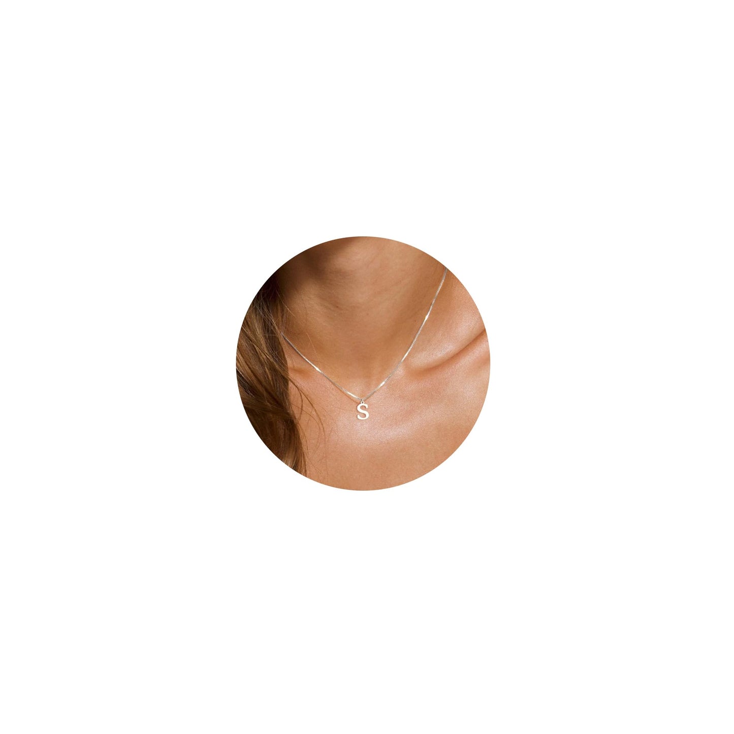 Dainty Gold Initial Necklace for Women, Tiny A-Z Pendant Choker, Personalized Monogram Name Jewelry Gift