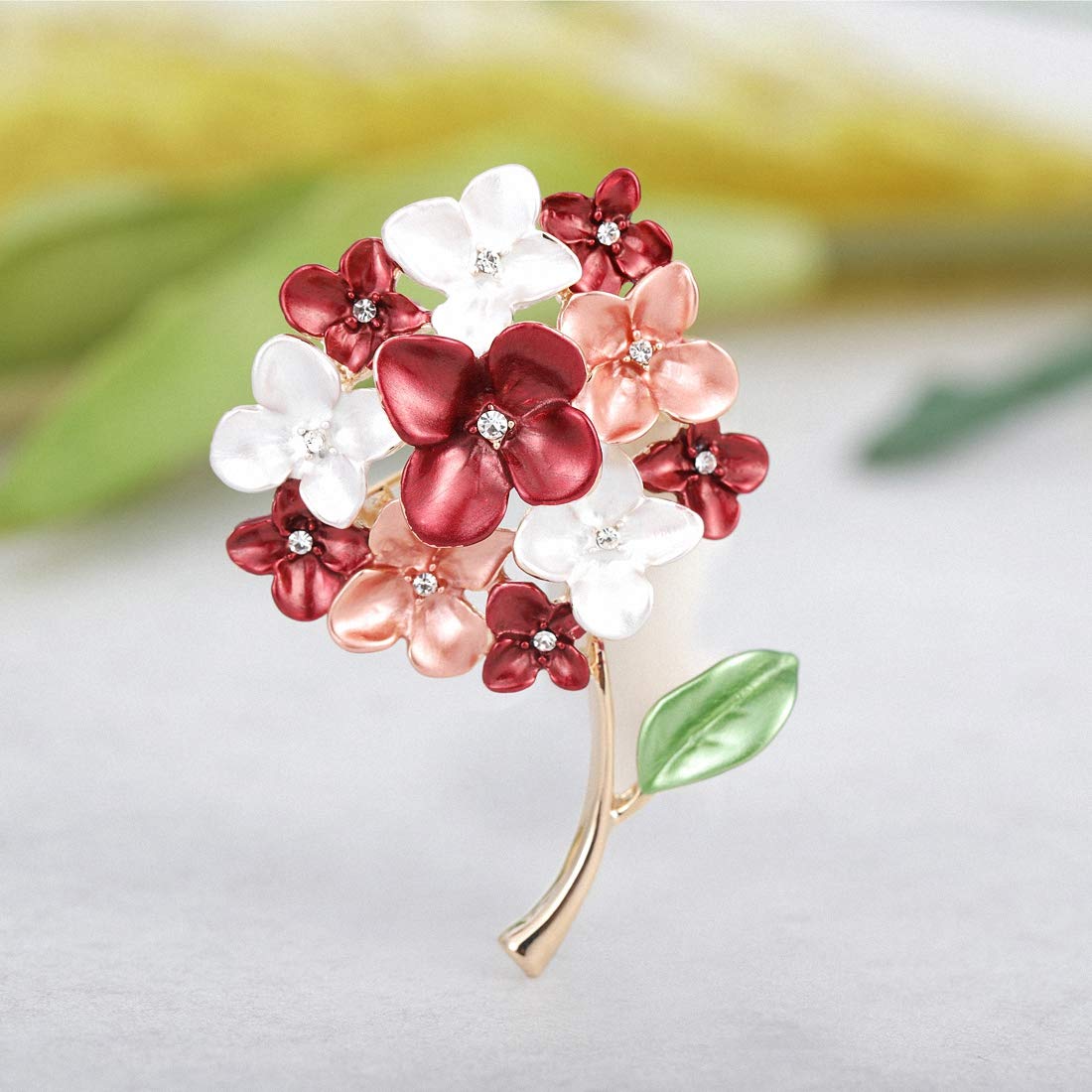 Large Rose Flower Brooch & Hair Clip Set for Women, Lapel Pins & Hat Pins for Dresses, Hair & Clothing Accessories