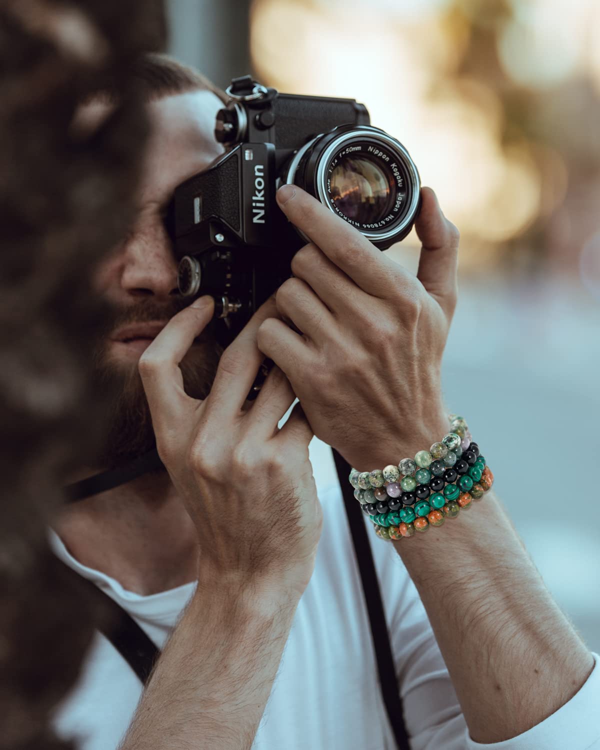 Handmade 6mm Moonstone Gemstone Stretch Bracelet, Crystal Healing Reiki Jewelry for Love and Friendship, Unisex