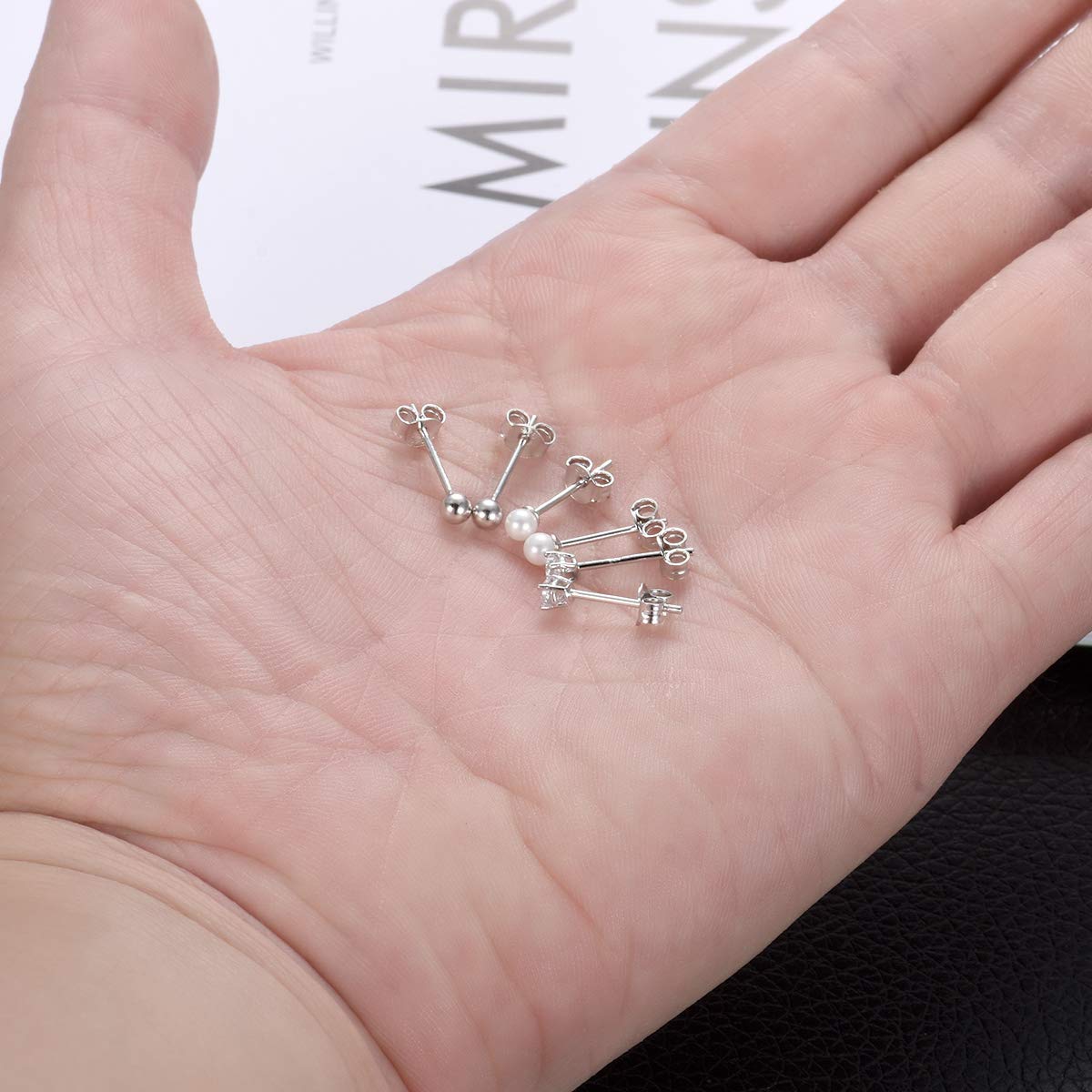 9 Pairs 14K Gold Plated 925 Sterling Silver Hoop Earrings Set for Women, Hypoallergenic Chunky & Lightweight Hoops