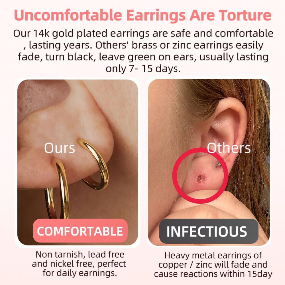 14K Gold & Silver Plated Dangle Earrings for Women, Dainty Long Hanging Chain CZ & Pearl Threader Earrings