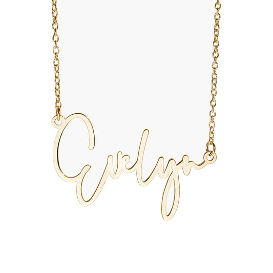 Personalized Name Necklace for Women, Custom Sterling Silver or Gold Pendant, Customized with Any Name or Word