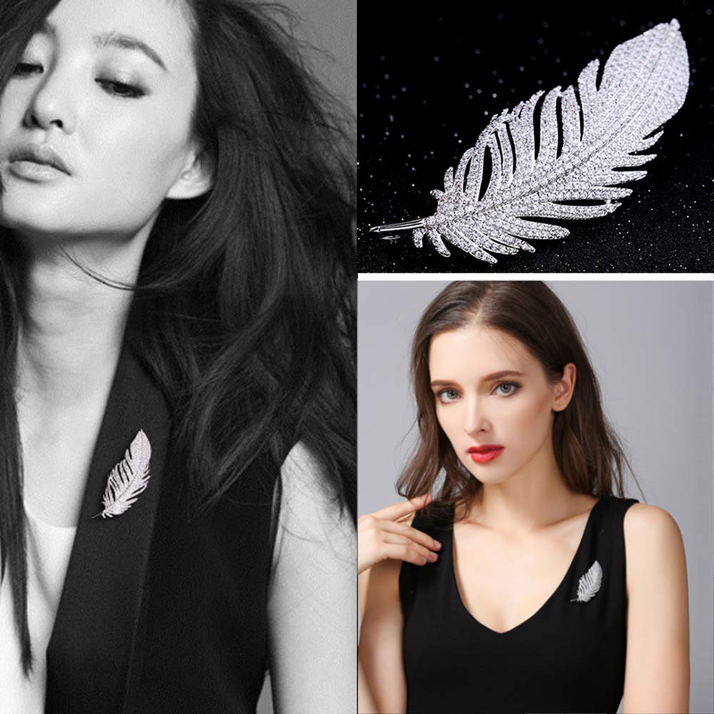 Vintage Austrian Crystal Flower Brooch Pin for Women, Elegant Wedding Accessory