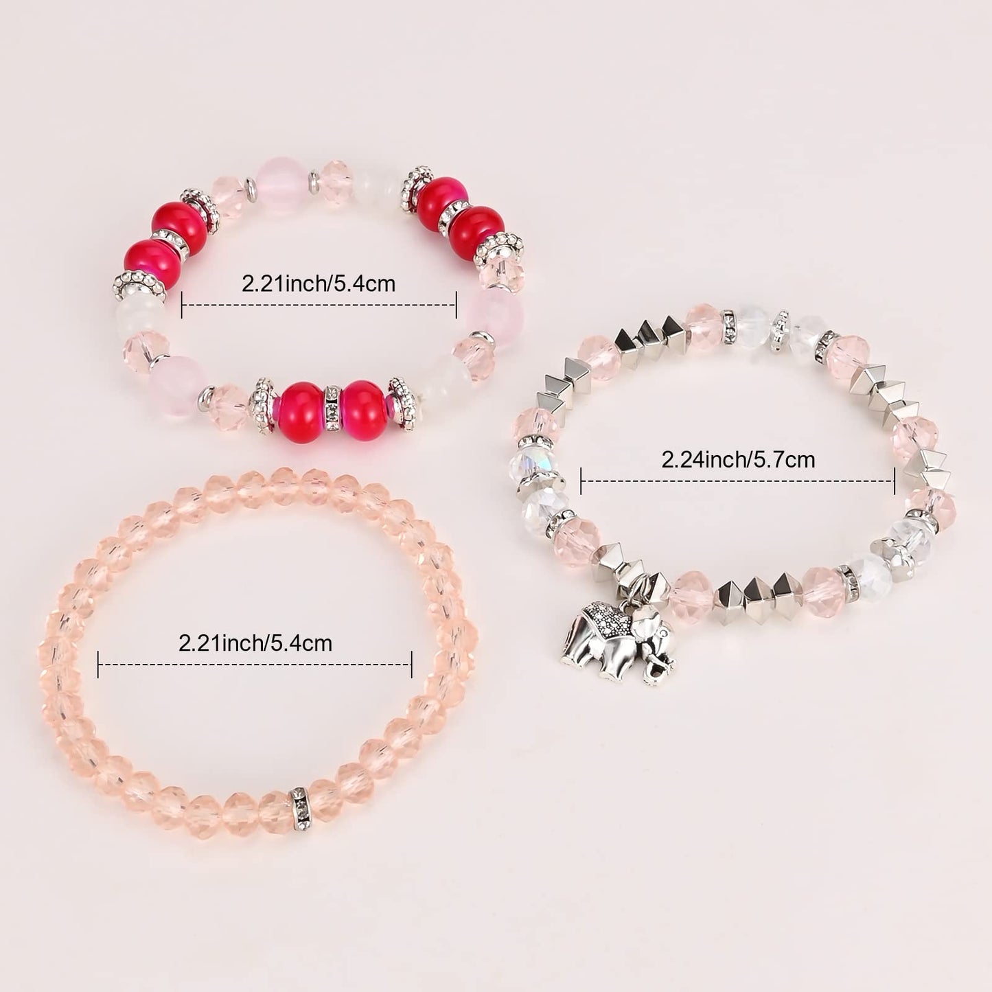 Handmade 6mm Semi-Precious Gemstone Round Bead Stretch Bracelet, 7" Unisex