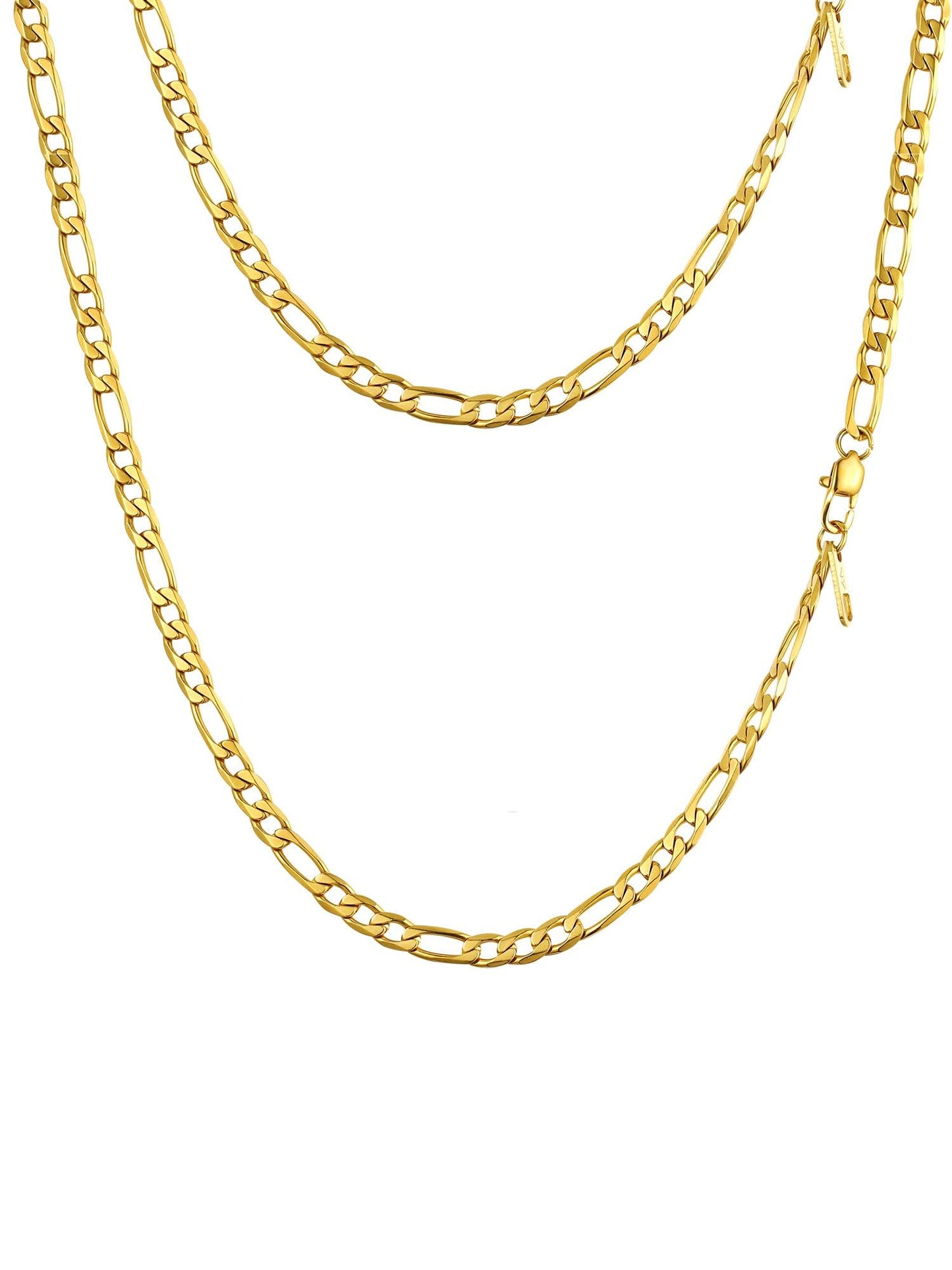 18K Gold Plated 925 Sterling Silver 1.2mm Cable Chain Necklace for Women, Thin and Dainty, 14"-24" Adjustable
