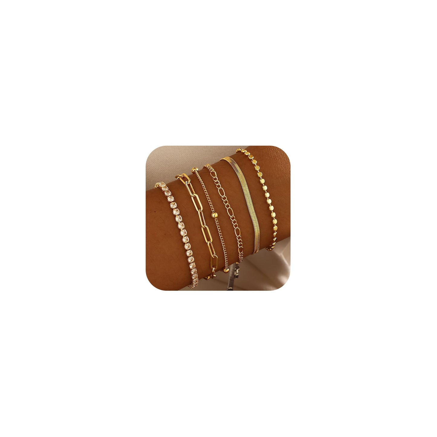 Silver Plated Tennis Bracelet for Women with Cubic Zirconia, 7x5mm Oval Gemstones and 2.5mm Round White CZ, 7" Hypoallergenic, Multiple Colors