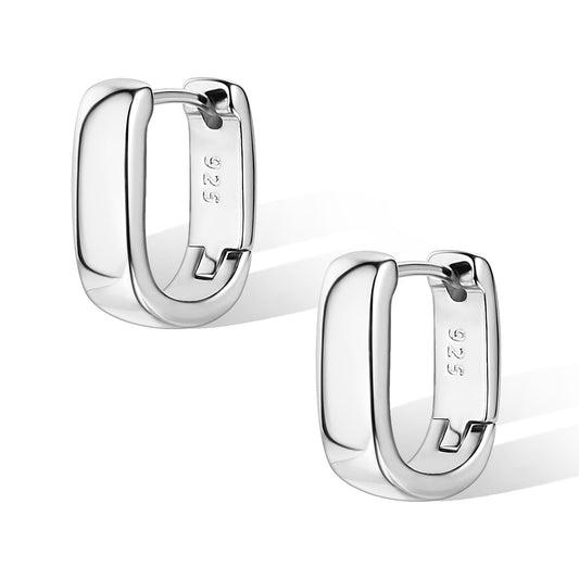 S925 Sterling Silver Large Hoop Earrings for Women, Hypoallergenic Lightweight Thick Hoops, 35-70mm
