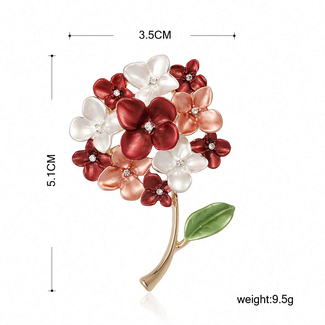 Large Rose Flower Brooch & Hair Clip Set for Women, Lapel Pins & Hat Pins for Dresses, Hair & Clothing Accessories