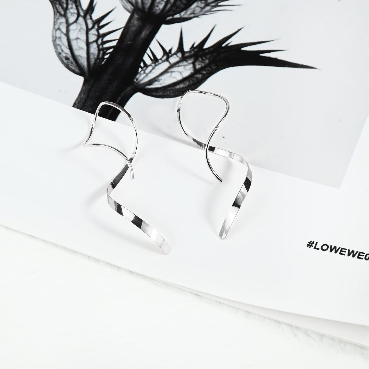 925 Sterling Silver Hoop Earrings with 7.5-8mm White Freshwater Cultured Pearl Dangle for Women