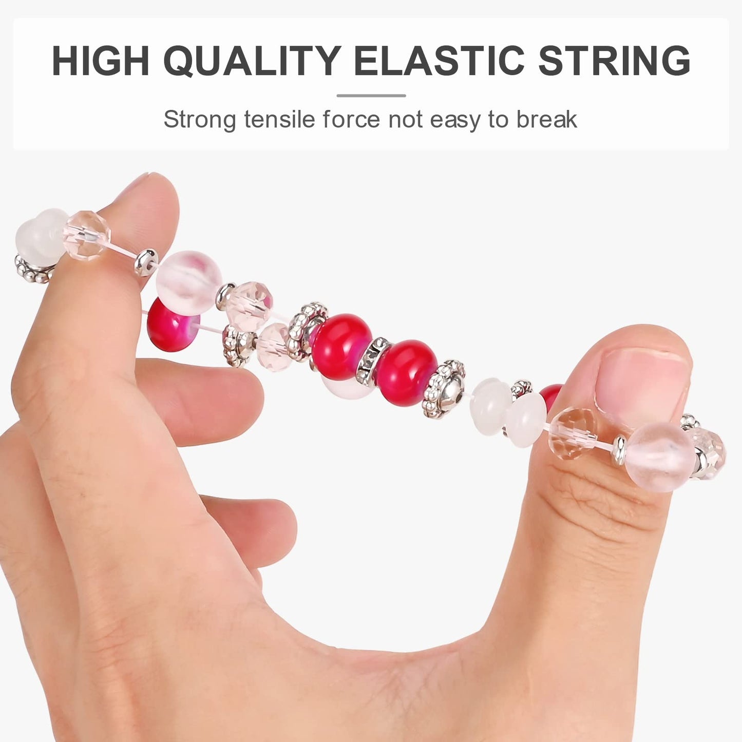 Handmade 6mm Semi-Precious Gemstone Round Bead Stretch Bracelet, 7" Unisex