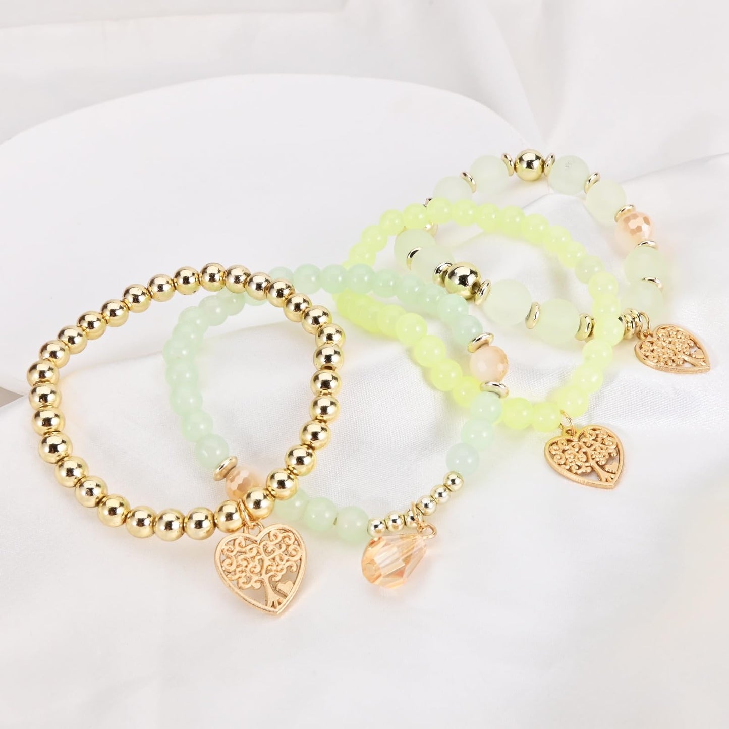 Handmade 6mm Semi-Precious Gemstone Round Bead Stretch Bracelet, 7" Unisex