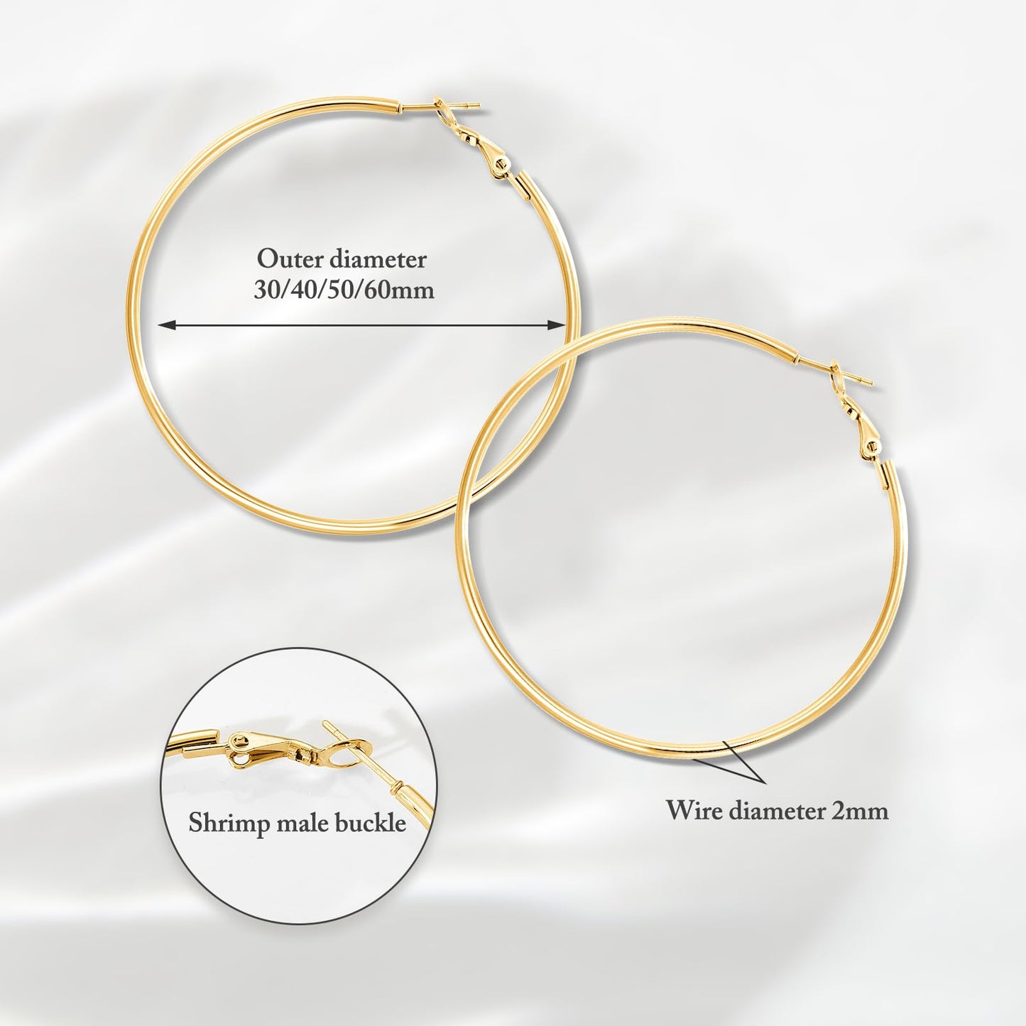 3 Pairs Gold Hoop Earrings Set for Women & Teens, Trendy Chunky & Dainty Huggie Hoops