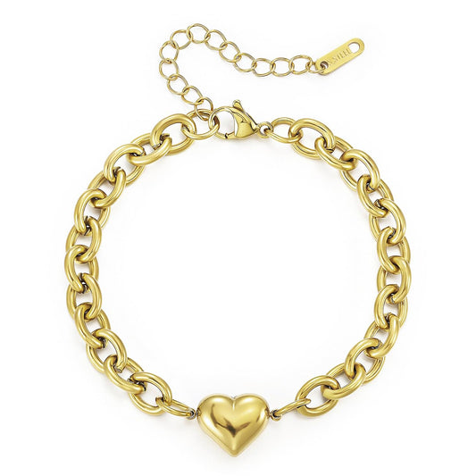 18K Gold Plated Four-Leaf Clover Lucky Bracelet for Women, White/Black/Red/Green Flower Link, Trendy Jewelry Gift