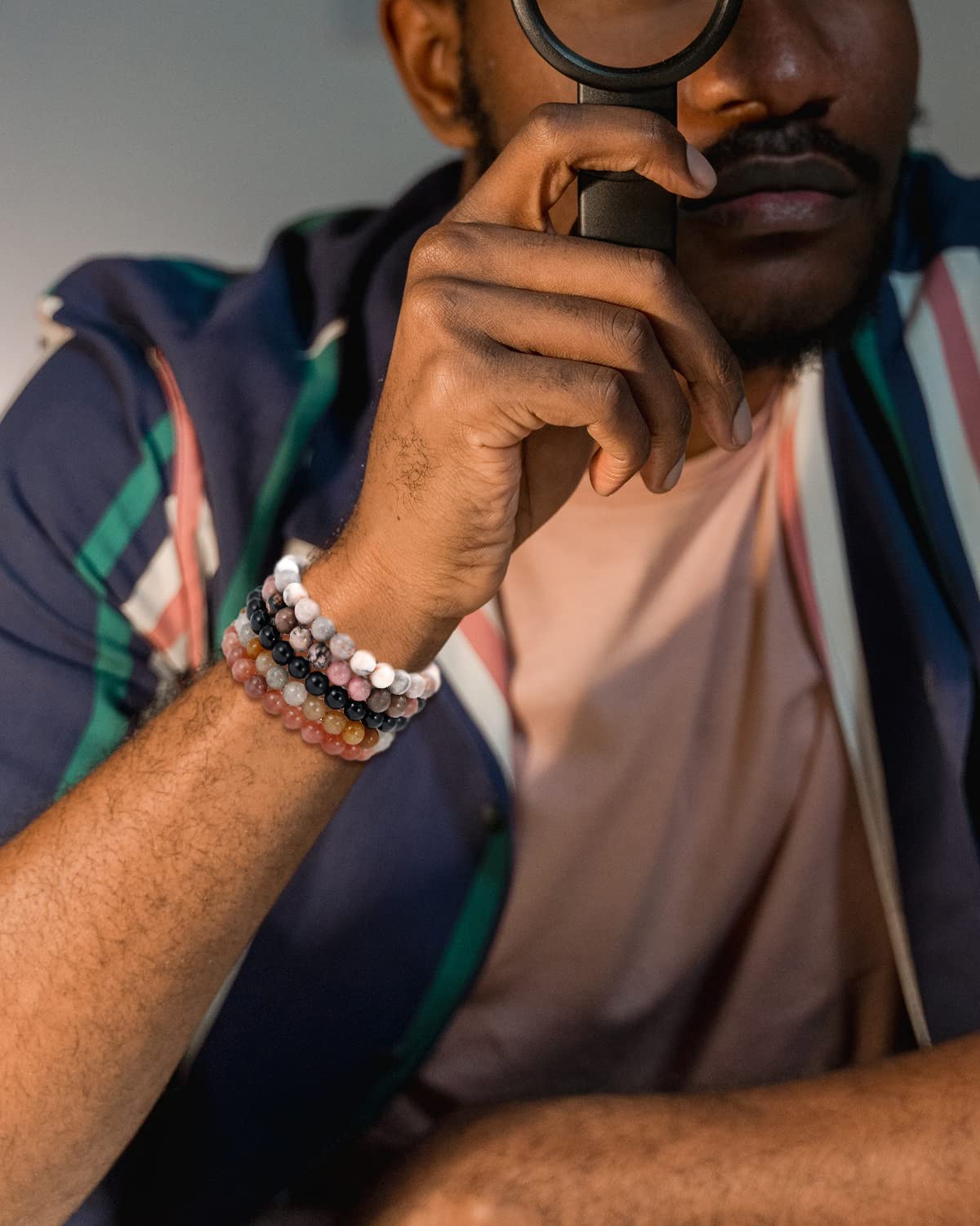 Cherry Tree Collection Gemstone Beaded Bracelets for Women and Men – 6mm Round Beads, Available in Small, Medium, and Large Sizes