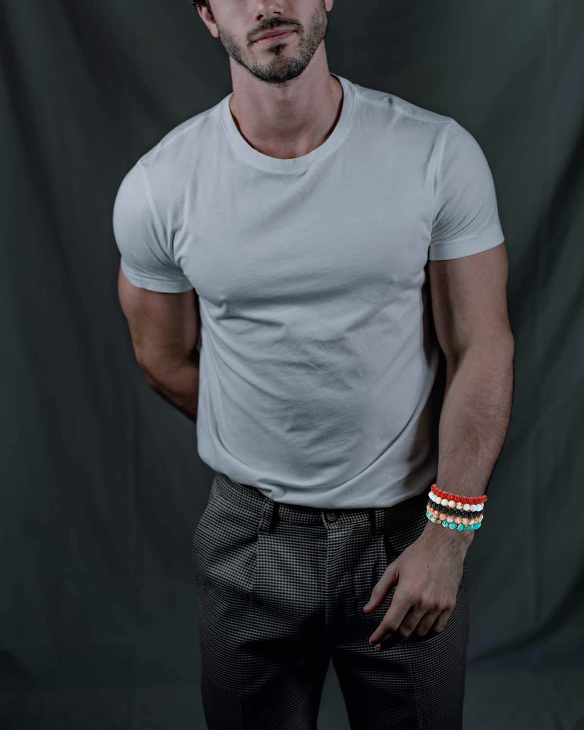 Handmade 10mm Dream Amethyst Gemstone Stretch Bracelet, Crystal Healing Reiki Jewelry for Third-Eye Energy, Unisex