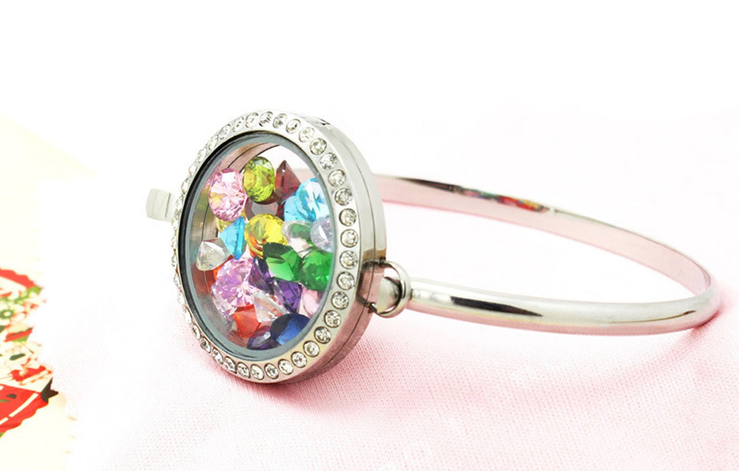 96pcs 5mm Crystal Birthstone Charms for Floating Memory Lockets, DIY Pendant Necklaces