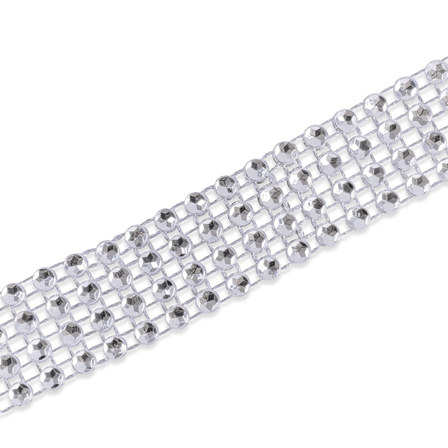 1 Yard x 3cm Grey Rhinestone Beaded Trim Hotfix Ribbon Iron-On Applique for DIY Wedding Dress & Craft Decorations