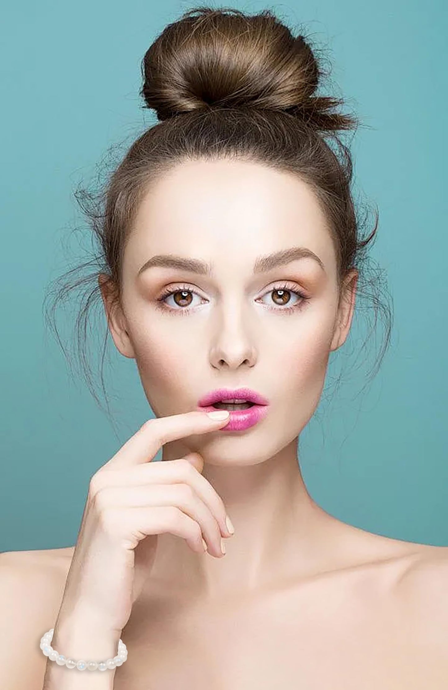 12 PCS Gemstone 8mm Round Beaded Bracelet Set – Healing Crystal Stone Stretch Bracelets for Women and Men, Elastic Round Beads Jewelry