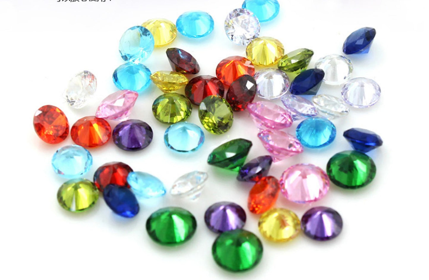 96pcs 5mm Crystal Birthstone Charms for Floating Memory Lockets, DIY Pendant Necklaces