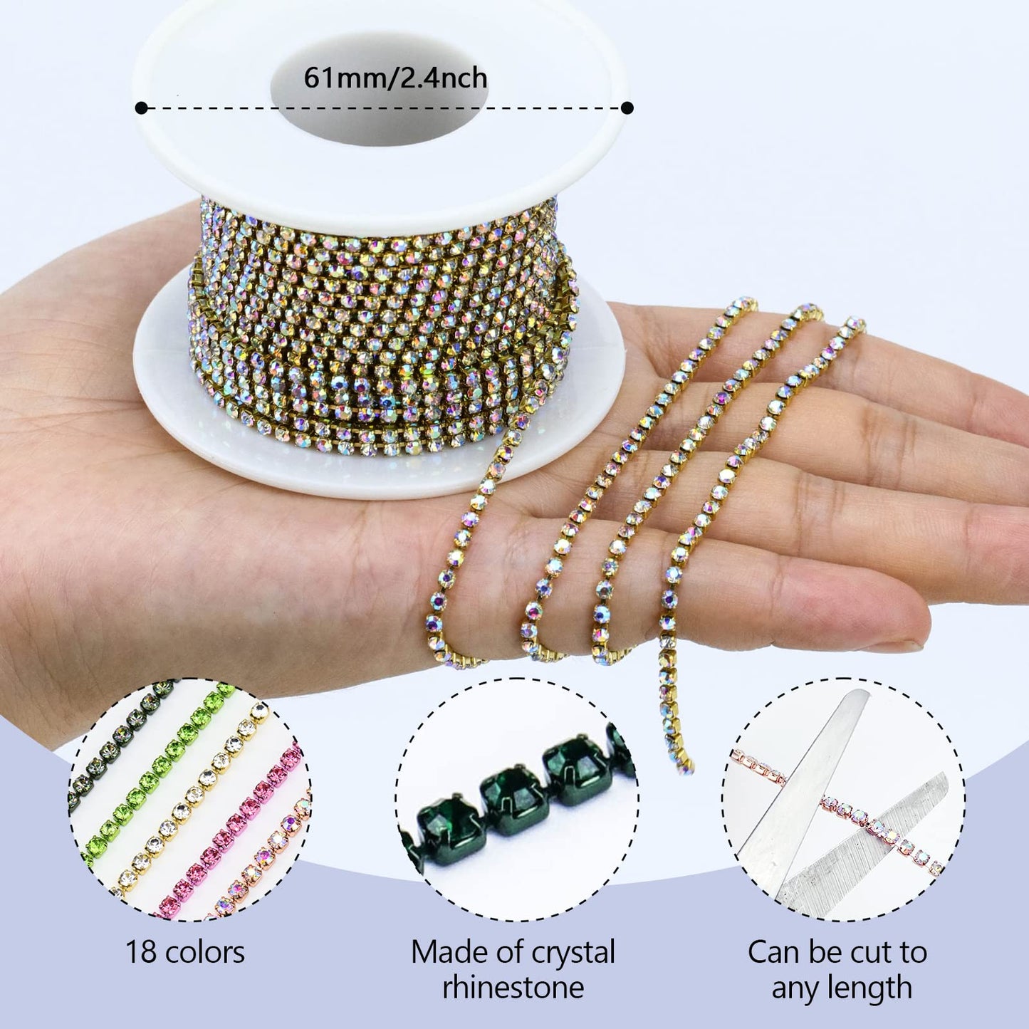 1 Yard 2 Row Rhinestone Trim Applique with White Pearls for Crafts, Clothing, Bridal Embellishments & Wedding Decorations