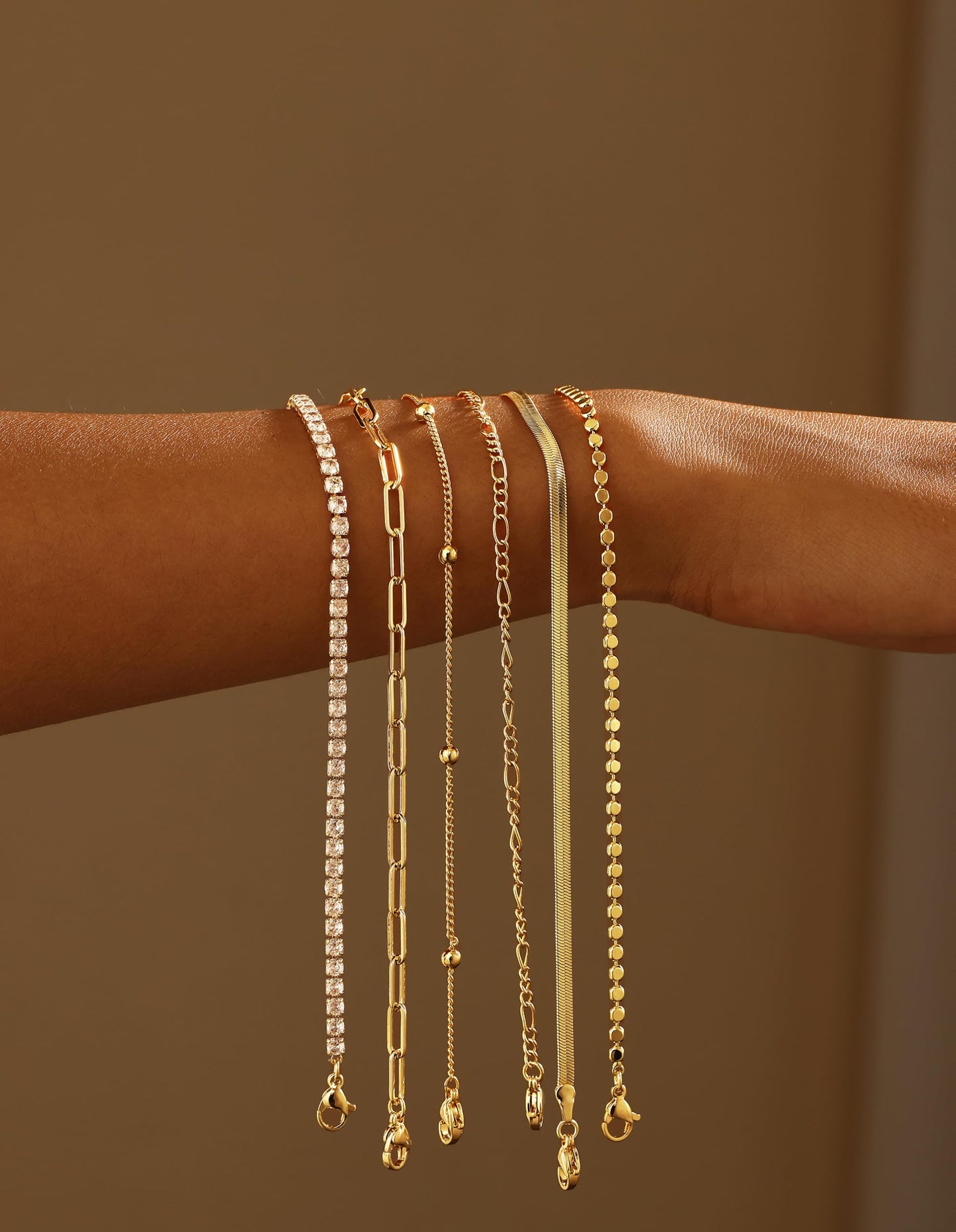 Silver Plated Tennis Bracelet for Women with Cubic Zirconia, 7x5mm Oval Gemstones and 2.5mm Round White CZ, 7" Hypoallergenic, Multiple Colors