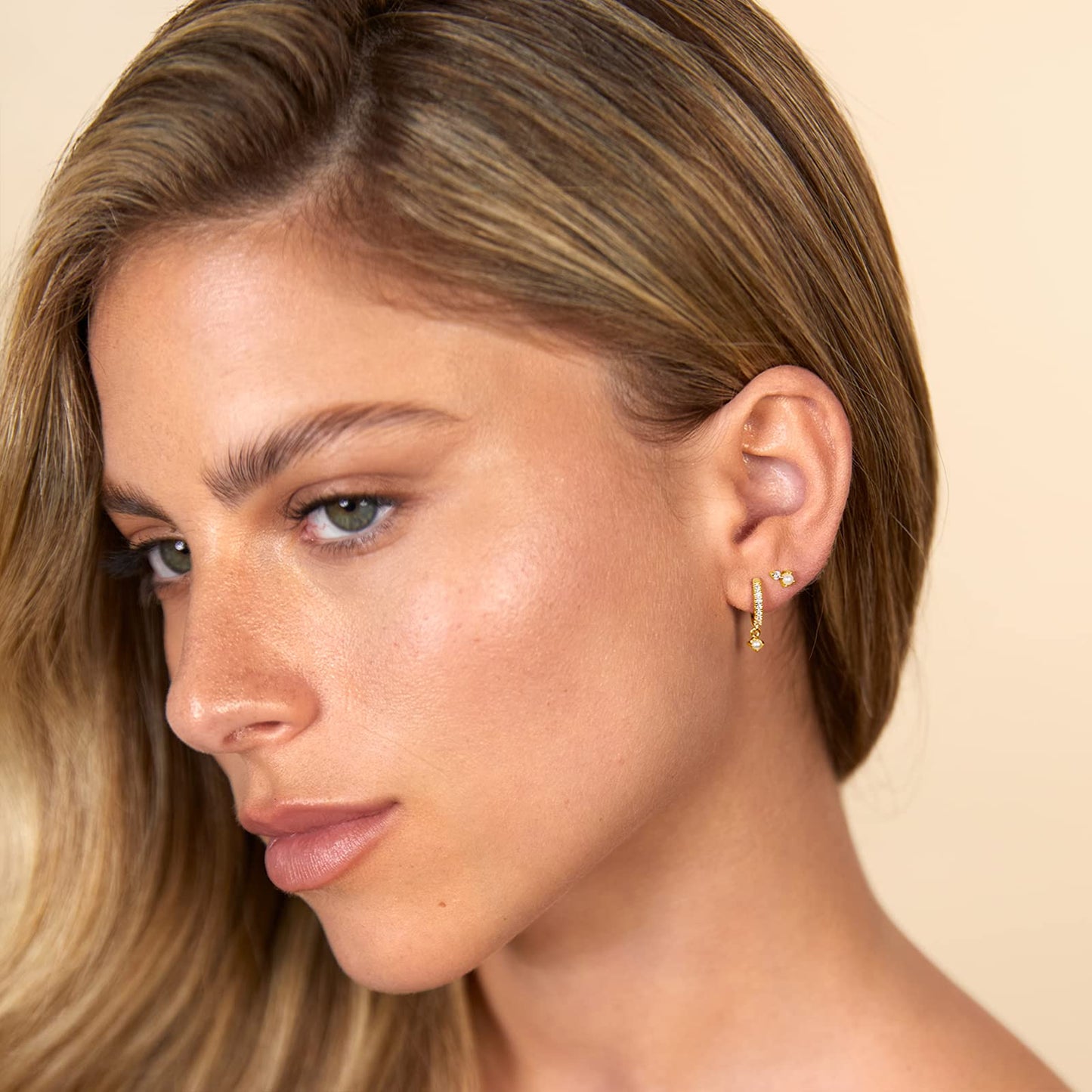 6/8 Pairs Gold & Silver Plated Hoop Earrings Set for Women, Hypoallergenic Stainless Steel, Lightweight Large & Small Hoops