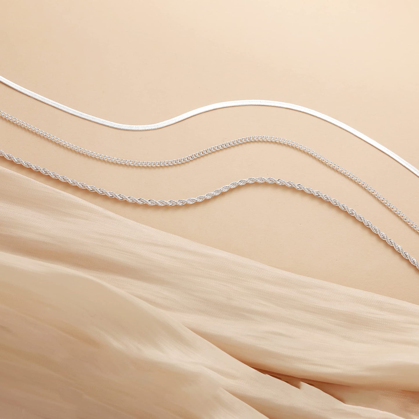 0.8mm Sterling Silver Box Chain Necklace for Women, Thin Adjustable Chain in Silver or Yellow Gold, 16-30 Inches