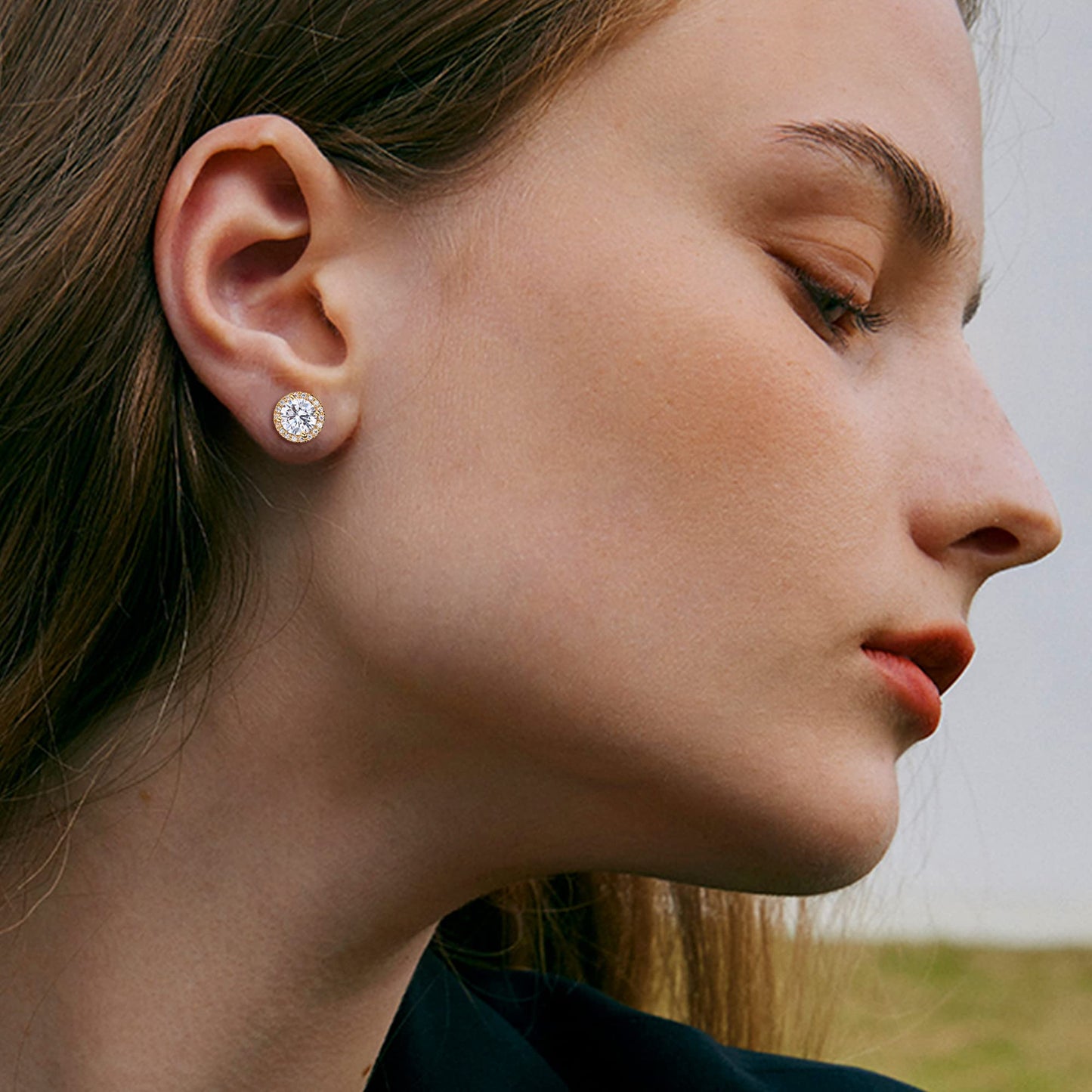 Sterling Silver 14K Gold Plated Stud Earrings – AAA+ Quality Handpicked Freshwater Cultured Pearls