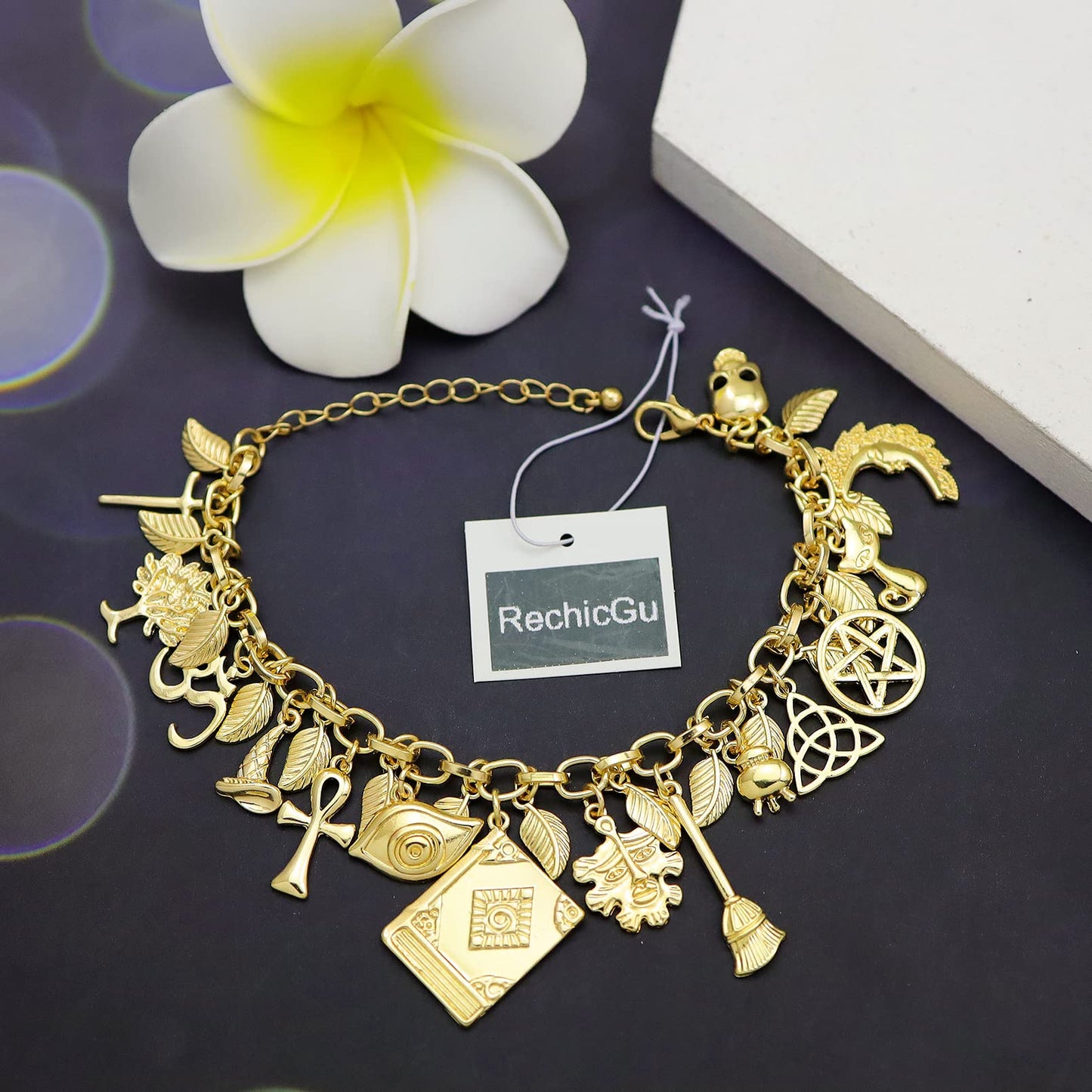 18K Gold Plated Heart Charm Bracelet for Women and Teens, Stainless Steel Link Chain with Bible Verse Pendant, OT Clasp, Birthday or Christmas Gift