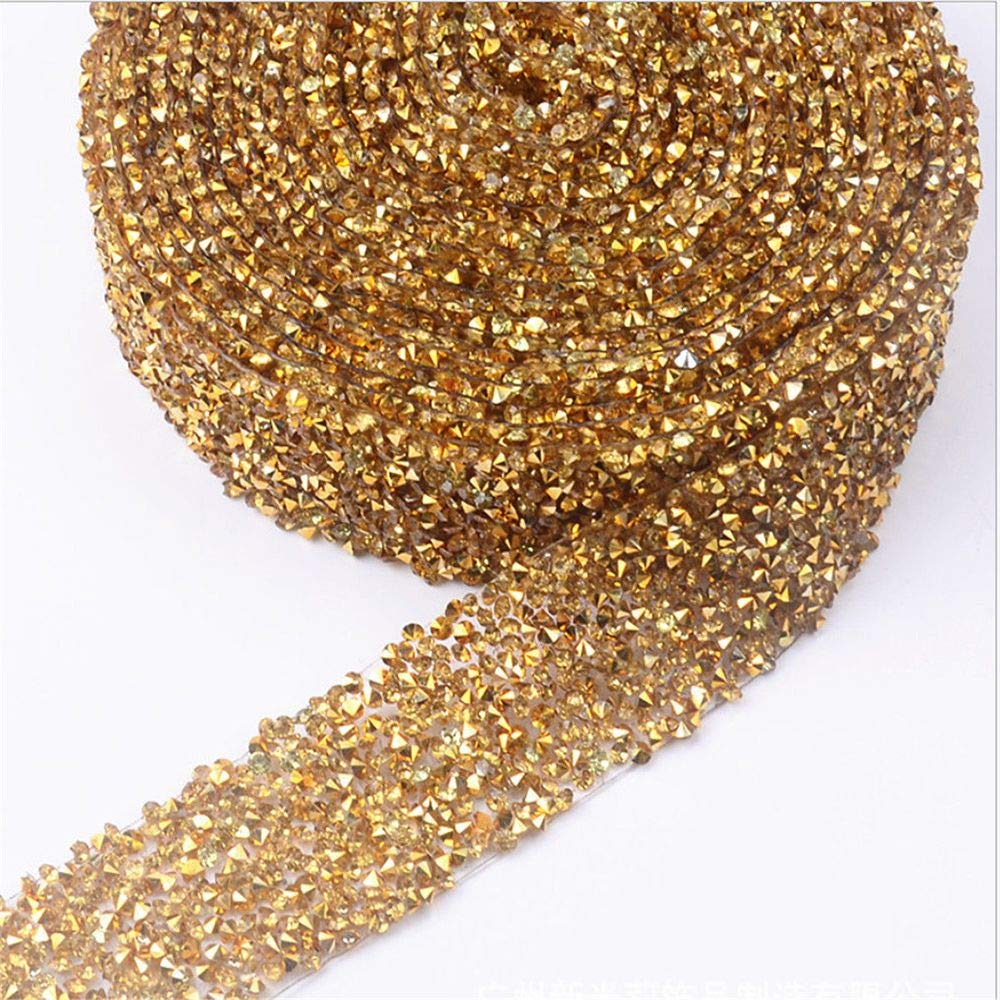 10 Yards 2.5mm Crystal AB Rhinestone Trim Close Chain for Sewing, Crafts, Wedding & Party Decorations