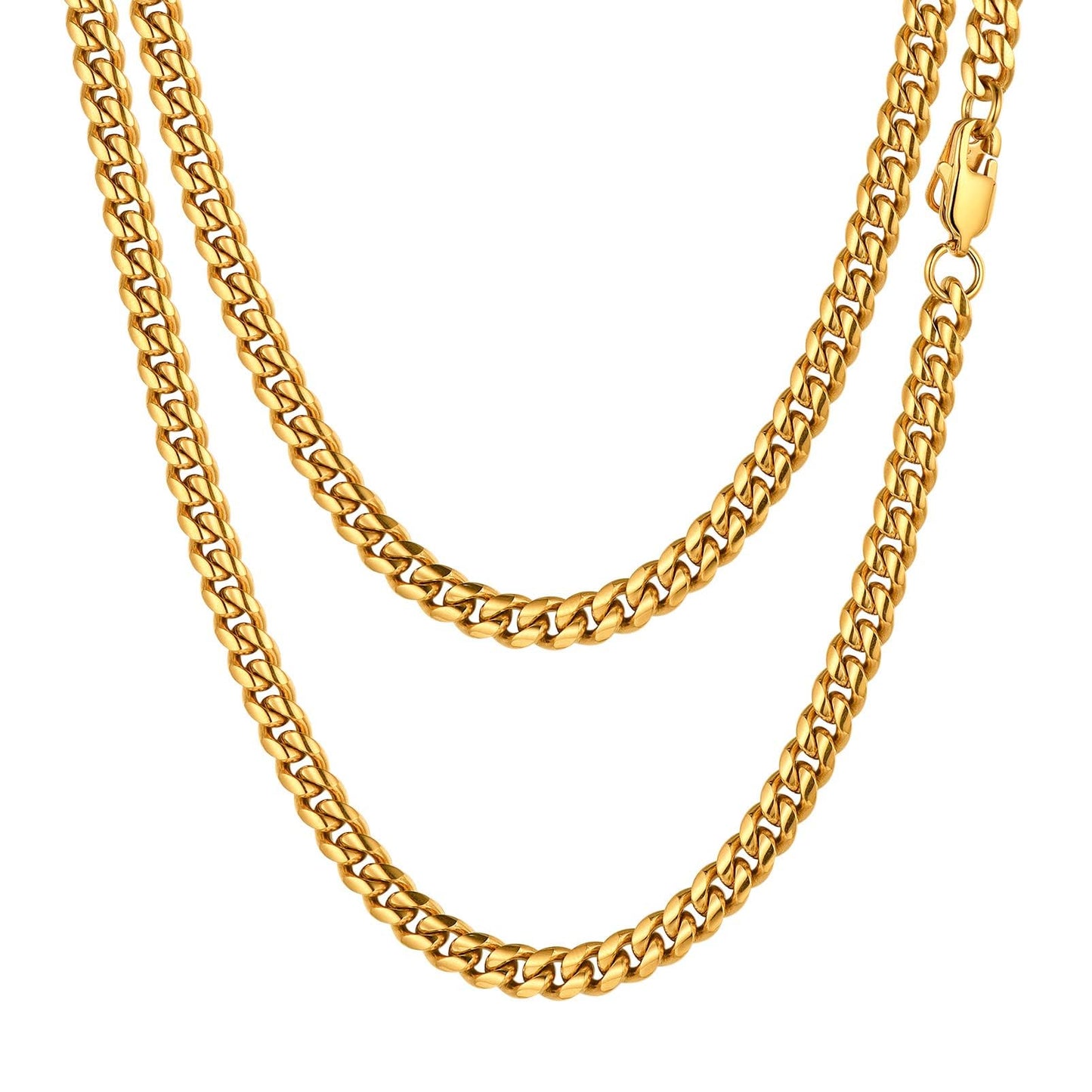 18K Gold Over Sterling Silver 1mm Box Chain Necklace, Made in Italy, Rose Gold Chain for Women and Men
