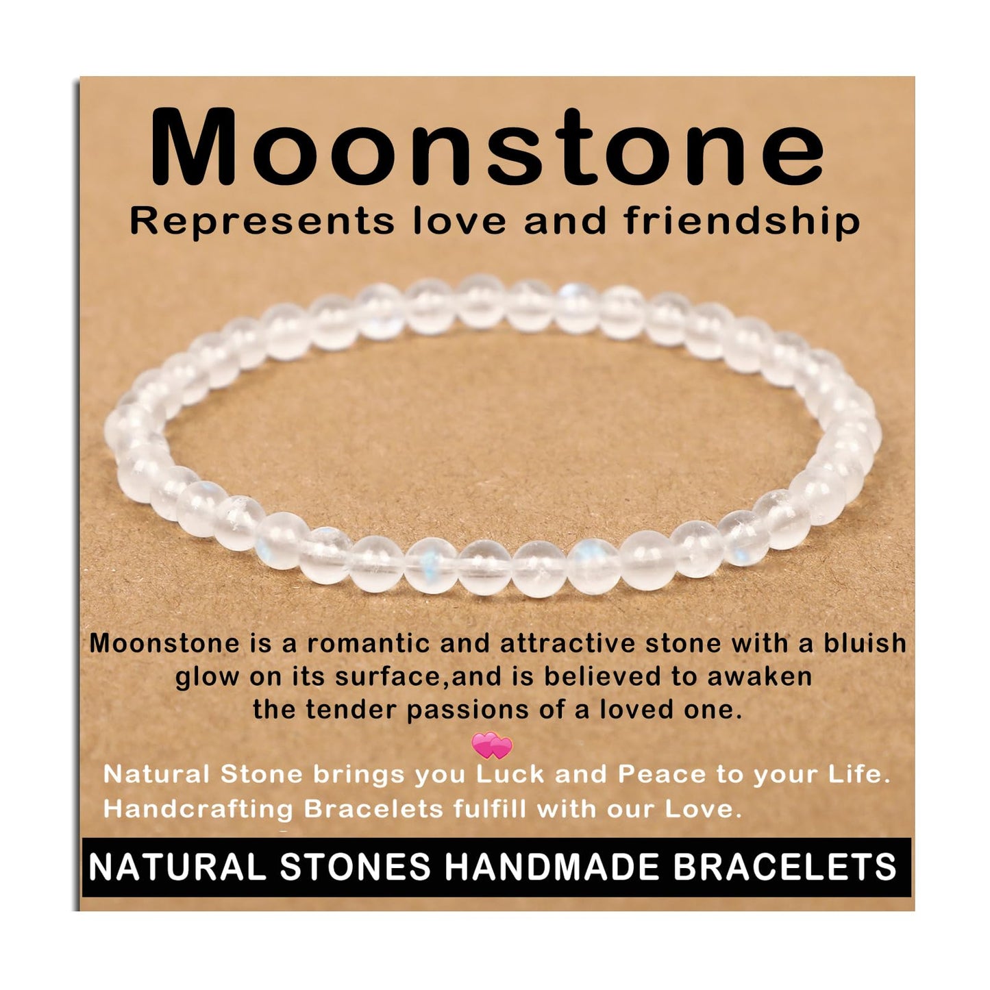 Cherry Tree Collection Gemstone Beaded Bracelets for Women and Men – 6mm Round Beads, Available in Small, Medium, and Large Sizes