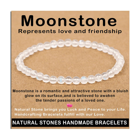 Cherry Tree Collection Gemstone Beaded Bracelets for Women and Men – 6mm Round Beads, Available in Small, Medium, and Large Sizes