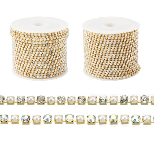 10 Yards 2mm Dark Purple Crystal Rhinestone Chain Trim for Sewing, Crafts, Jewelry, Shoes & Wedding Decorations