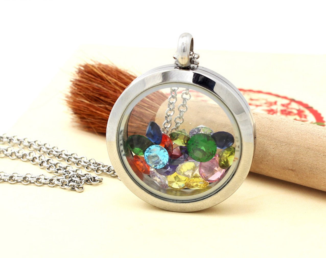 96pcs Birthstone Charms, 5mm Crystal Pendants for Floating Memory Lockets, Bracelets, and Necklaces