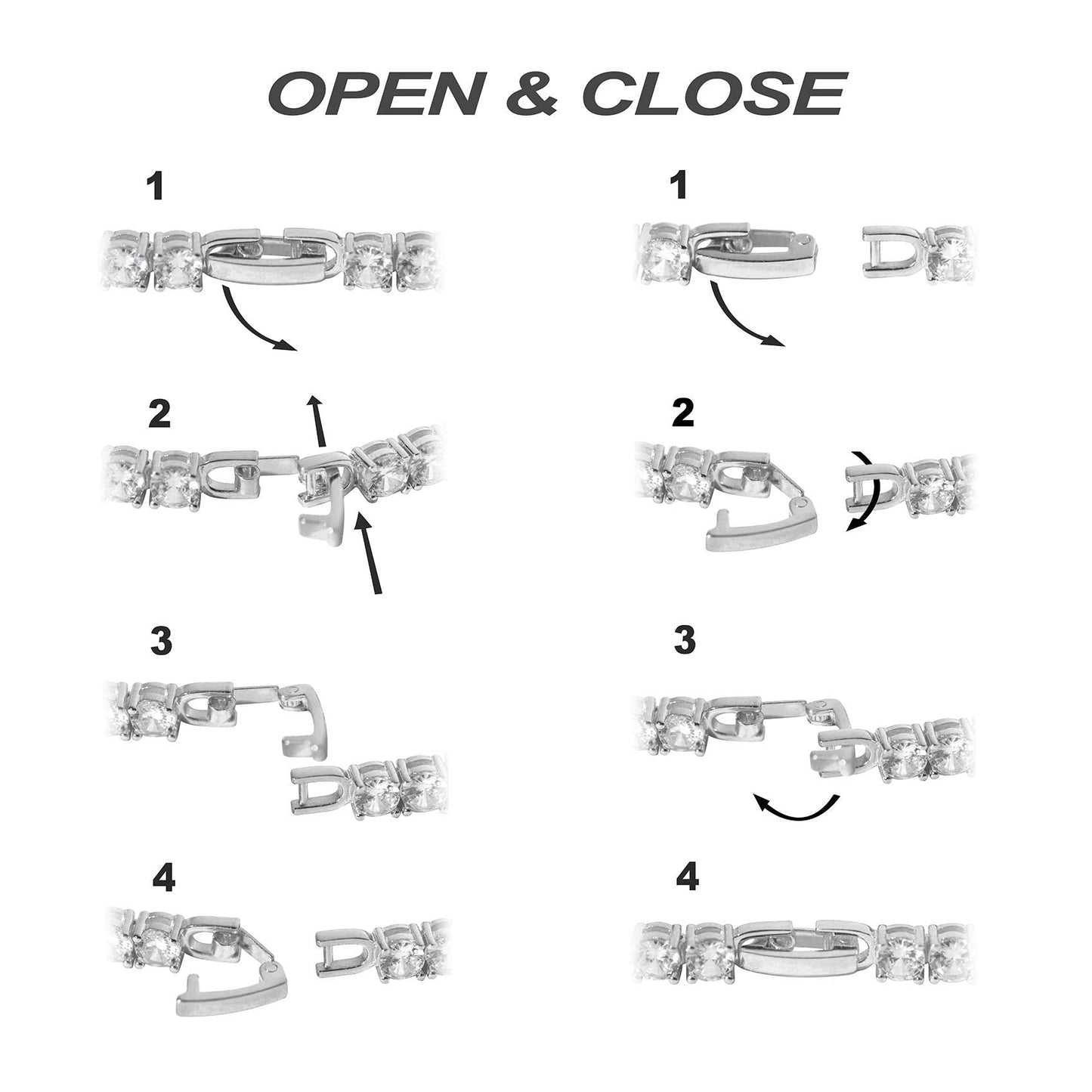 14K Gold Plated 2mm Cubic Zirconia Tennis Bracelet for Women, Classic Gold Bracelet, 6.5"-7.5"