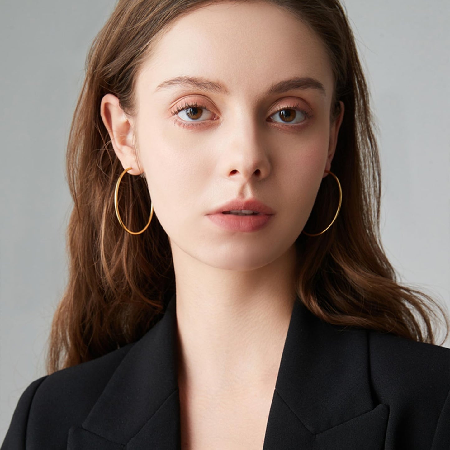 3 Pairs Gold Hoop Earrings Set for Women & Teens, Trendy Chunky & Dainty Huggie Hoops