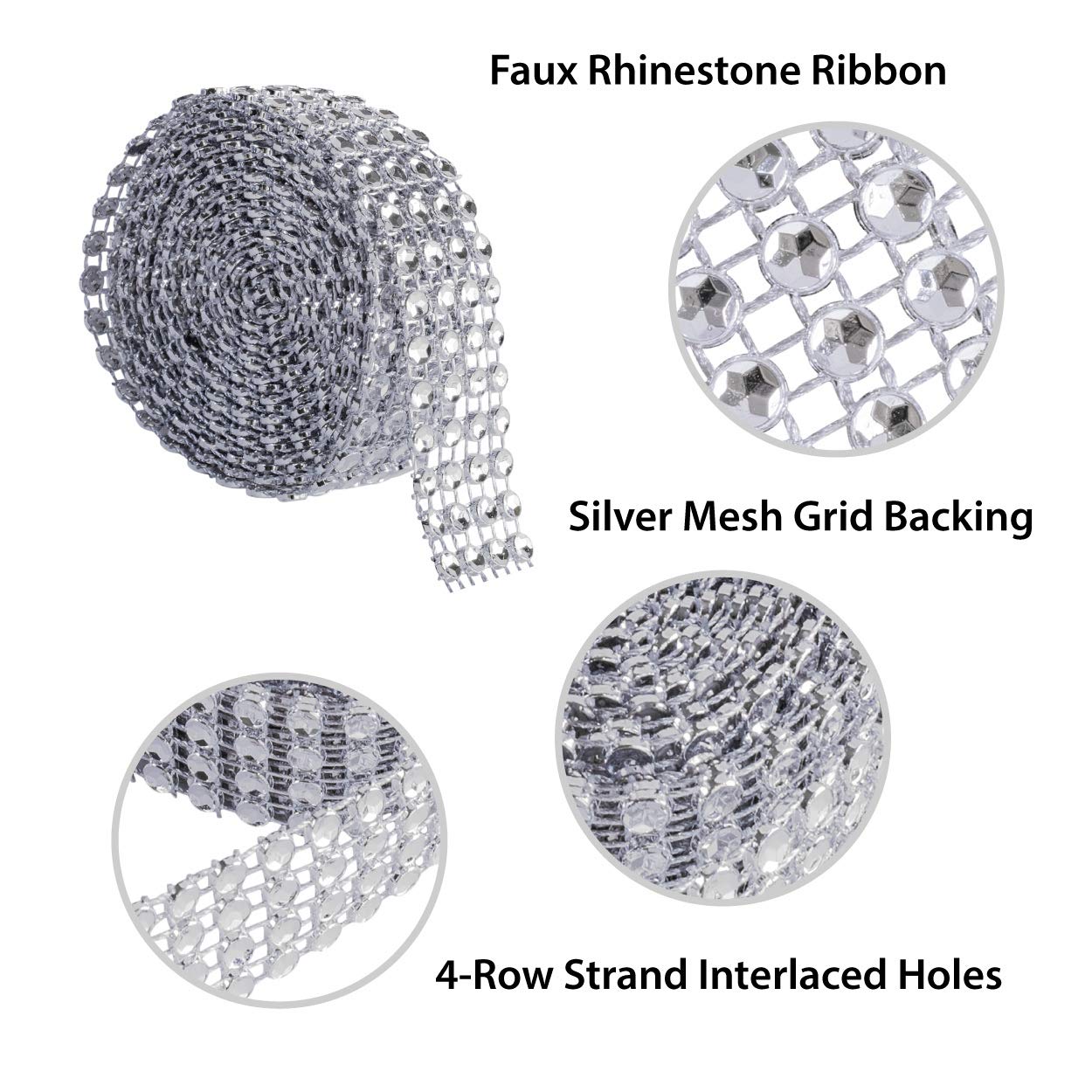 1 Yard x 3cm Grey Rhinestone Beaded Trim Hotfix Ribbon Iron-On Applique for DIY Wedding Dress & Craft Decorations