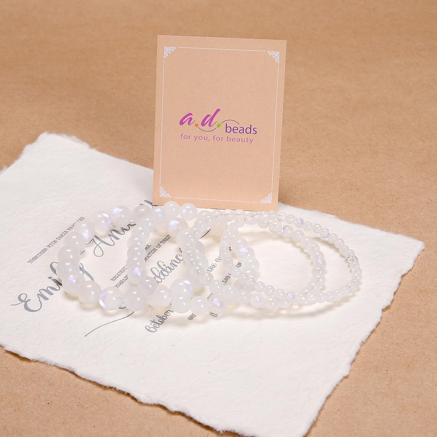 12 PCS Gemstone 8mm Round Beaded Bracelet Set – Healing Crystal Stone Stretch Bracelets for Women and Men, Elastic Round Beads Jewelry