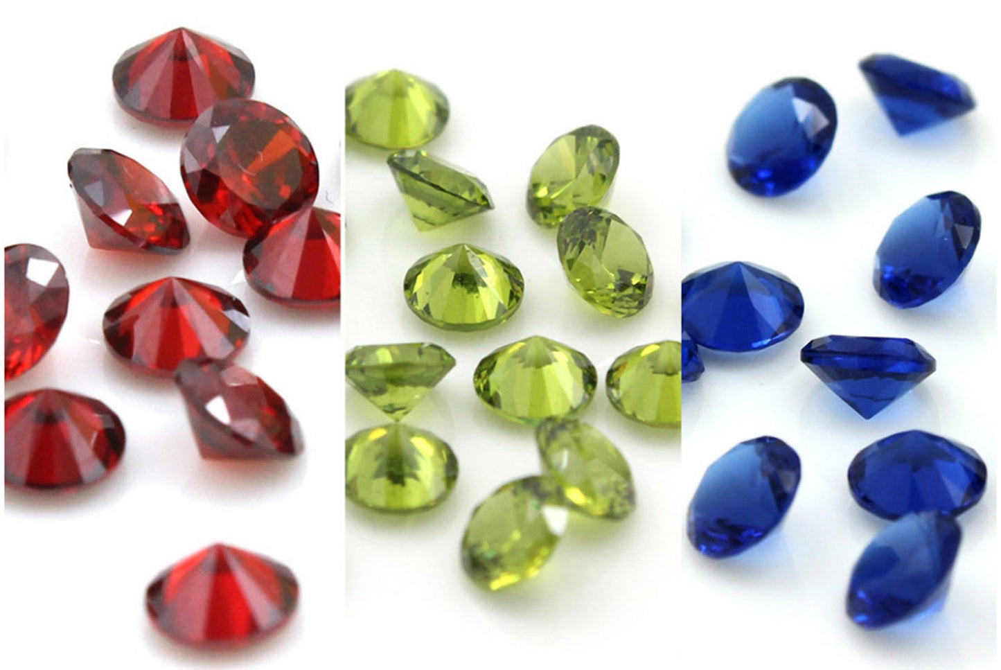 96pcs 5mm Crystal Birthstone Charms for Floating Memory Lockets, DIY Pendant Necklaces